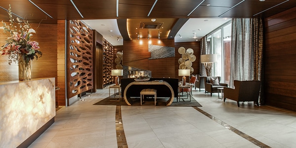interior lobby of The Catherine in Austin, a boutique luxyury apartment