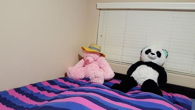 worst mls photos teddy bear and panda on bed