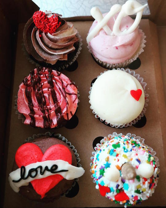 valentine's day cupcakes from sugar mama's bakeshop