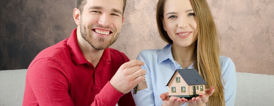 young couple buying first home